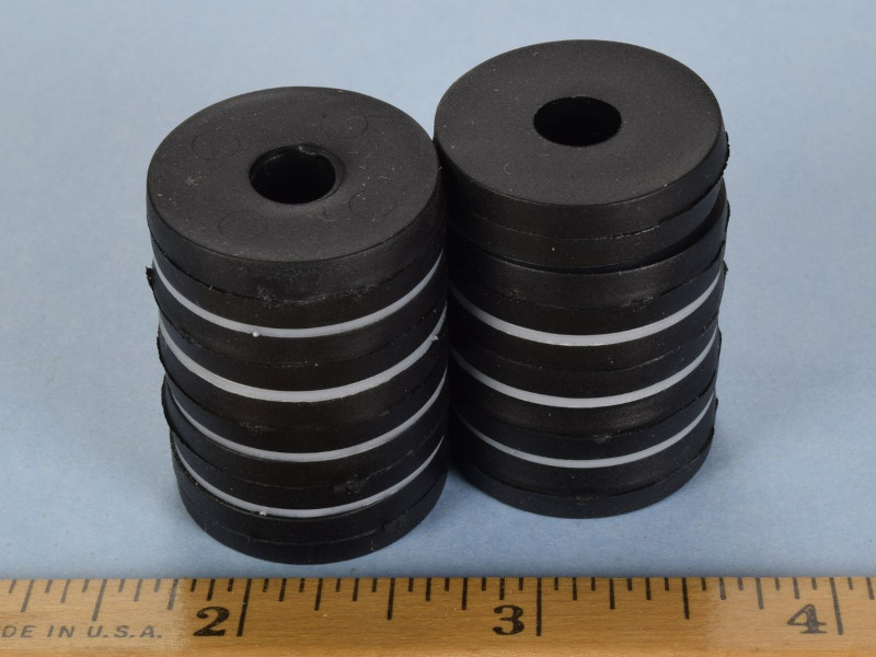Strong rubber coated neodymium disc magnets - RX054TP-N52