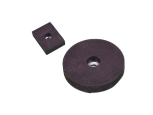 Rubber coated mounting magnets to hang on metal