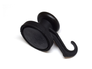 Rubber backed hook magnets with strong grip