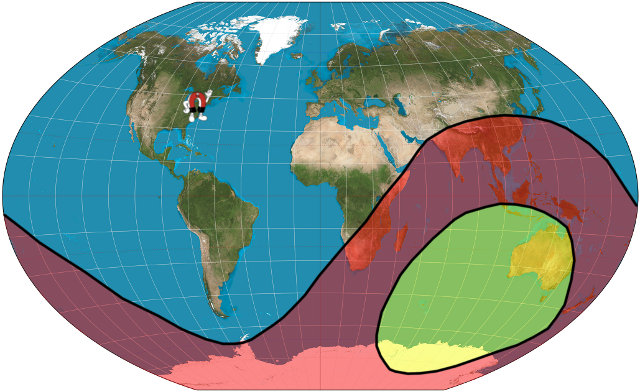 Seismic map showing p waves