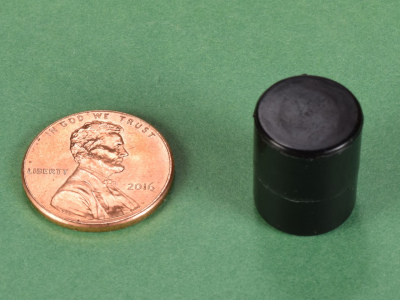 Black plastic covered neodymium stud finder magnet