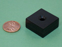 Plastic countersunk block magnet