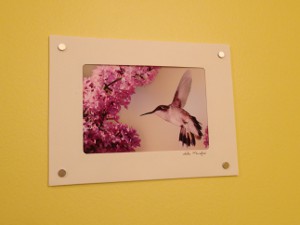 Picture on wall with magnets and no standoffs