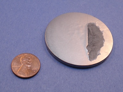 Plating peeling off a neodymium magnet