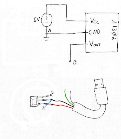 Hand drawn electrical circuit