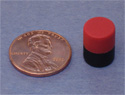 Red and black plastic magnet