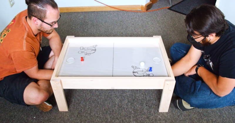 Playing magnetic hockey