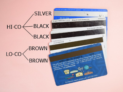 Different types of credit card strips