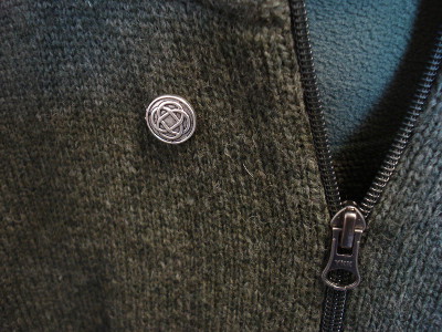 Magnetic pin on sweater