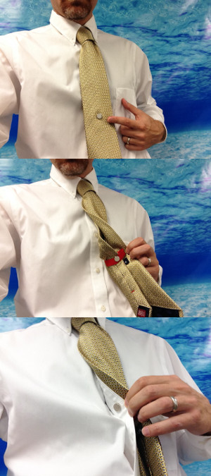 Magnetic tie holder