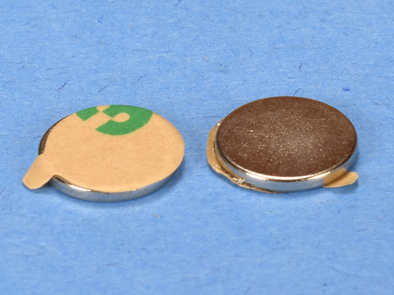 Assortment of neodymium disc magnets with 3m adhesive backing