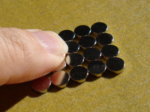 Magnets placed in an array