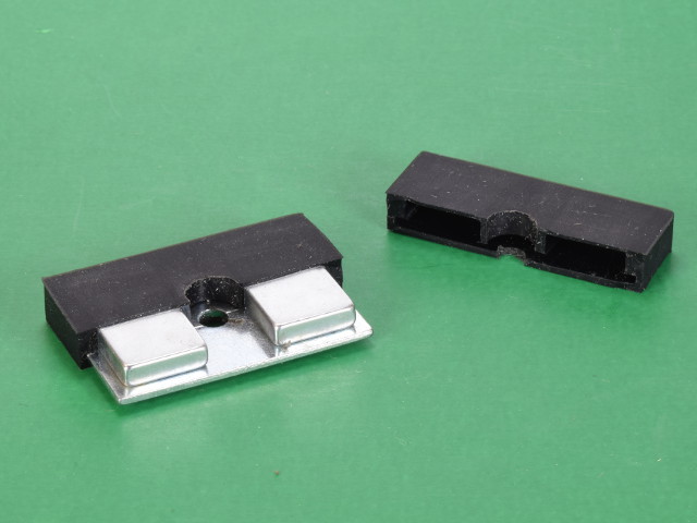 Cross cut to show magnet inside rubber coating