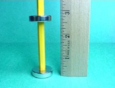 Ring magnet levitating on pencil