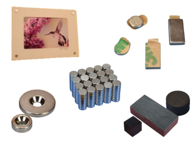 Selection of magnets ideal for hanging artwork, photos and more on a wall