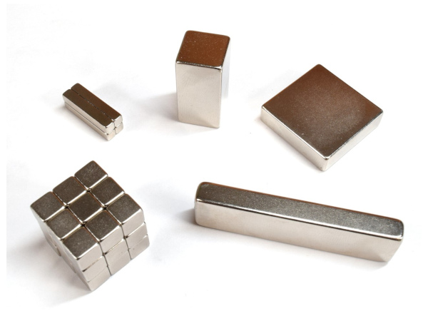 Various block, cube and bar neodymium magnets