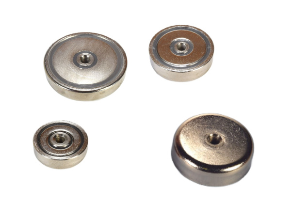 Multiple sizes of strong internal threading magnets in metric sizes