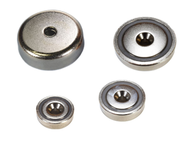 Strong countersunk mounting magnets in various angles and sizes