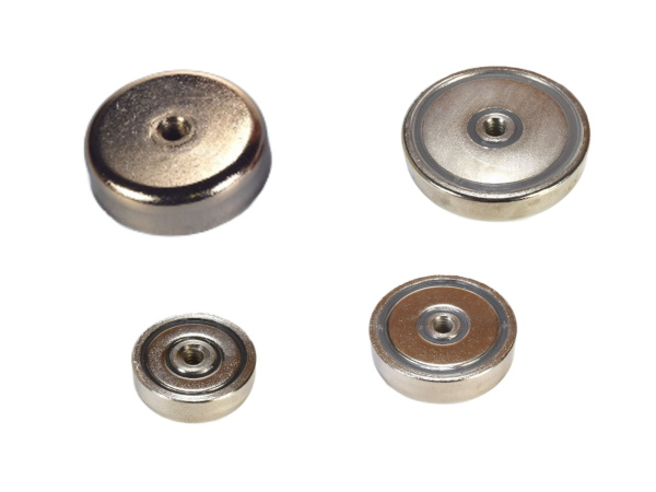 Different sizes and angles of strong internal thread magnets for mounting