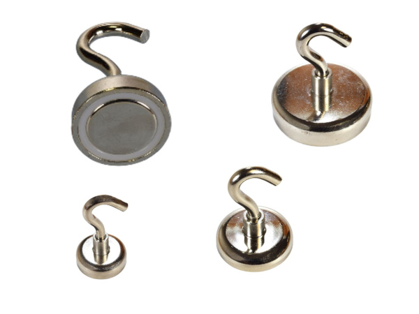 Various sizes, strength and angles of strong j-hook magnets for mounting