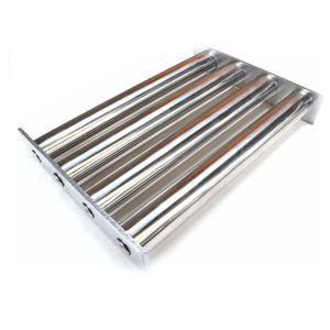 Stainless steel food grade magnetic filter rods for use in magnetic grates, traps and other magnetic separation