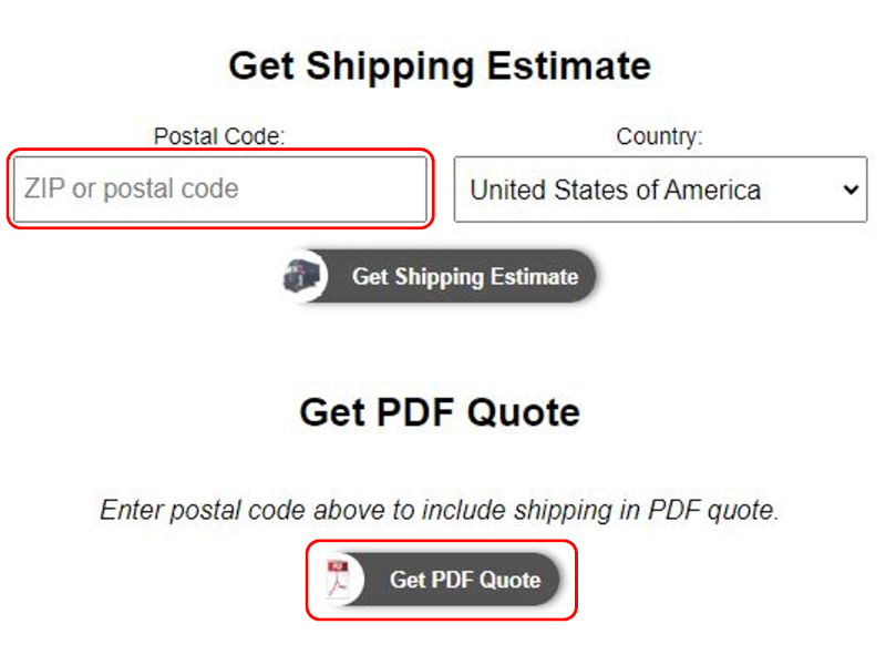 Infographic illustrating how to get a PDF quote